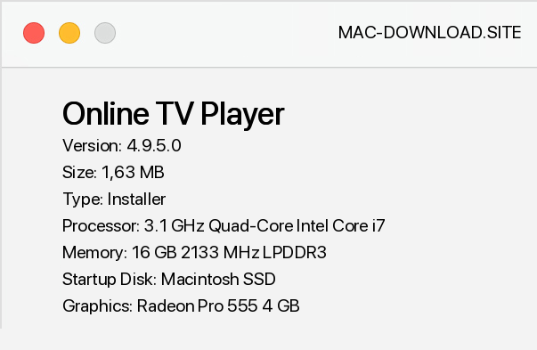 tv player for mac